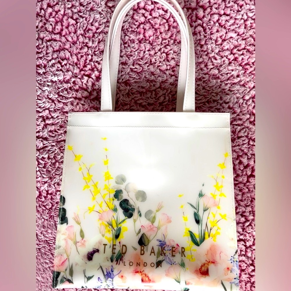 Ted Baker London PVC Small floral tote shopper bag springtime